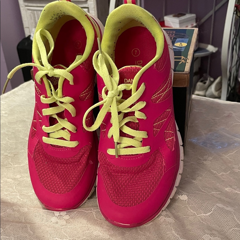 Danskin Now Pink and Yellow Athletic Shoes